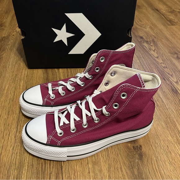 CONVERSE all Star Ctas Lift Hi top platform shoes sneakers women’s 7 new in box - Picture 6 of 7
